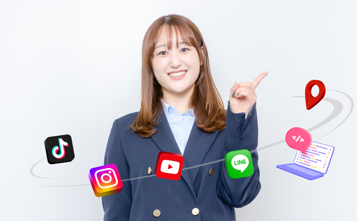 web・SNS・動画・SEO・MEOを1社で完結できる体制 イメージ