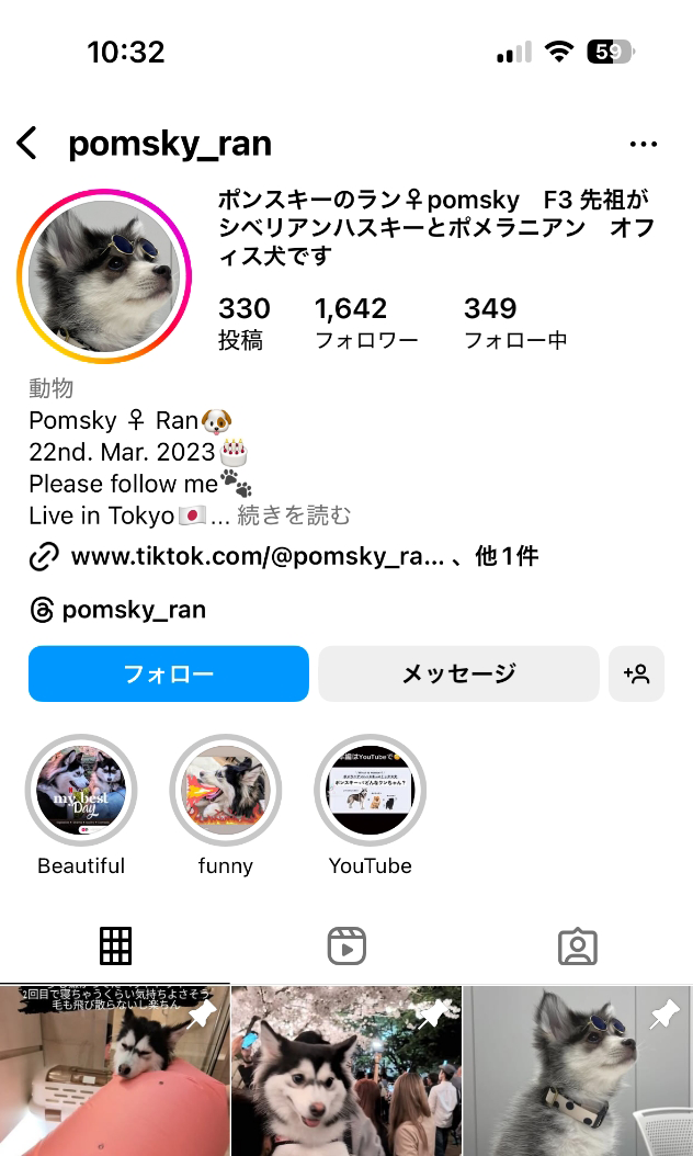 ポンスキー Instagram