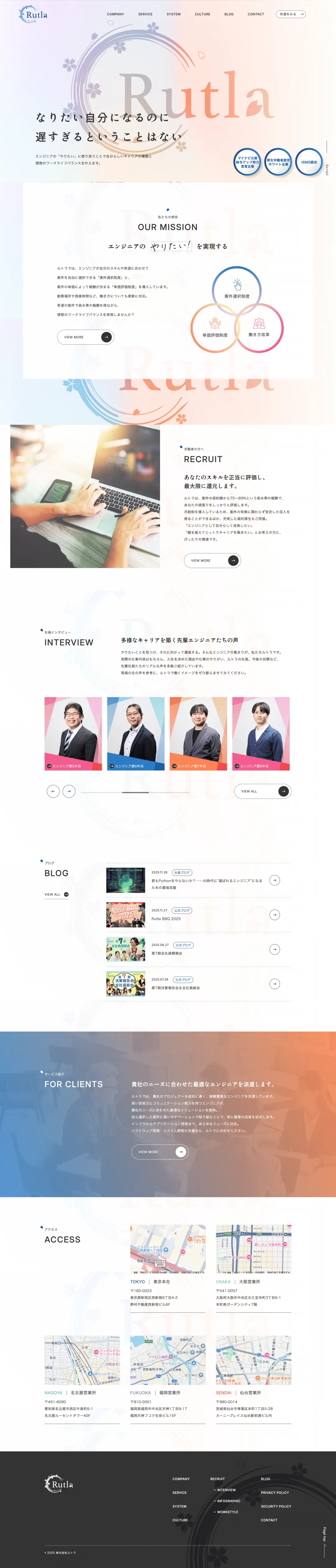 ソフトウェア・システム開発業のweb制作・運用事例